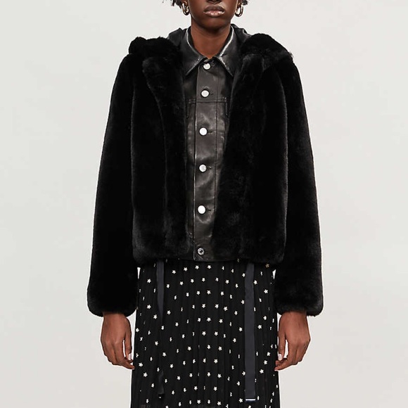 SANDRO ✨NWOT✨ Faux Fur Jacket 😎 - Picture 5 of 10